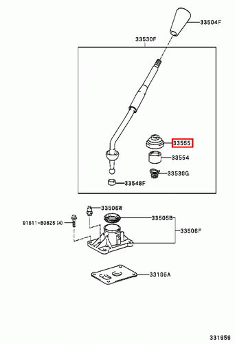 Genuine Hilux LN105 LN100 KZN205 KZN165 KZN130 KDN170 Gear Shift Lever Boot - Picture 8 of 20