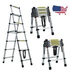 Telescopic Ladder Aluminium A-Frame Portable Household US 4+5 / 5+6 / 6+7 Steps