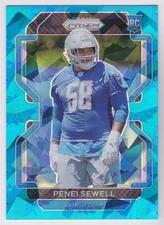 2021 Panini Prizm Penei Sewell #429 Blue Ice Prizm Rookie 80/99 Lions