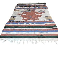 Vintage Woven Mexican Serape Blanket