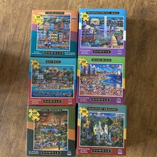 6 Eric DOWDLE 500 pc PUZZLE lot, EUC