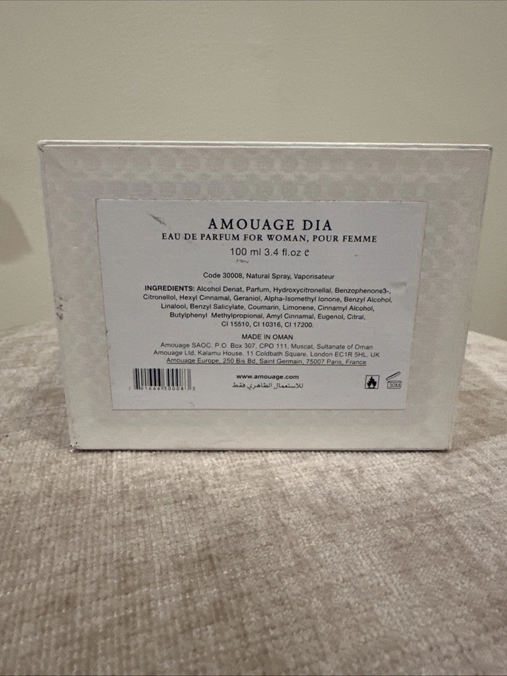 Amouage Dia Mujer EDP 100 ml 3,4 OZ Fórmula Original Auténtica Caja Abierta Foto 2 de 4