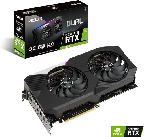Asus Dual NVIDIA GeForce RTX 3070 V2 OC Edition Gaming Graphics Card Only