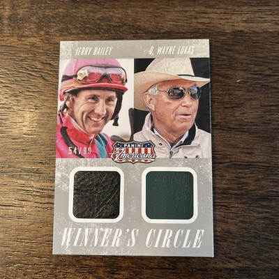 2015 PANINI AMERICANA JERRY BAILEY & D. WAYNE LUKAS Winner s Circle 54/99 Racing
