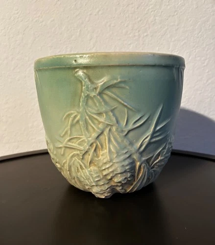 McCoy Pottery 1940's Rustic Line Pine Cone Jardiniere