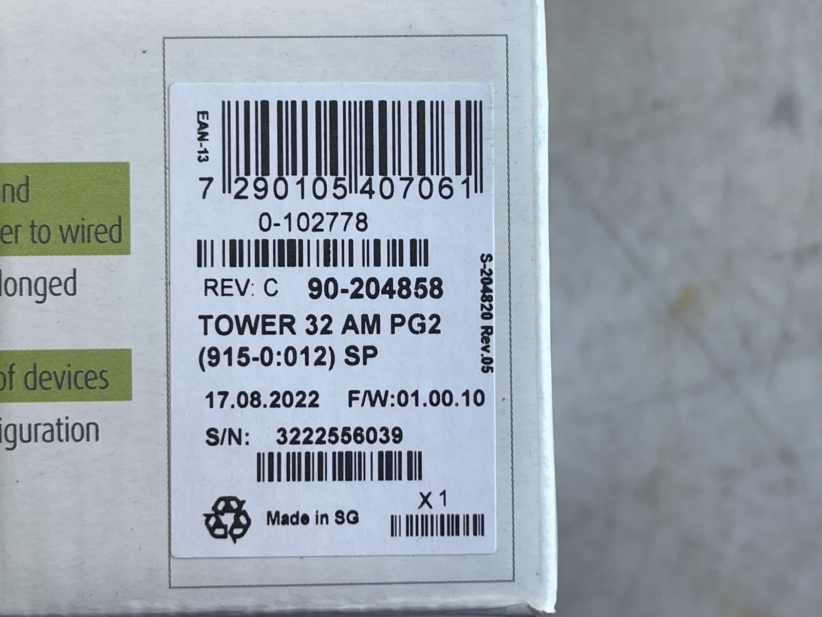 Visonic TOWER-32AM PG2 PowerG Wireless Dual-Technology Mirror PIR Detector NIB