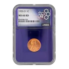 NGC MS66 Red 1955-D Lincoln Wheat Penny 1C Coin