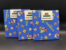 Super Mario Fat Quarter Fabric Lot of 3 Nintendo Retro Pixel Cotton 18x21