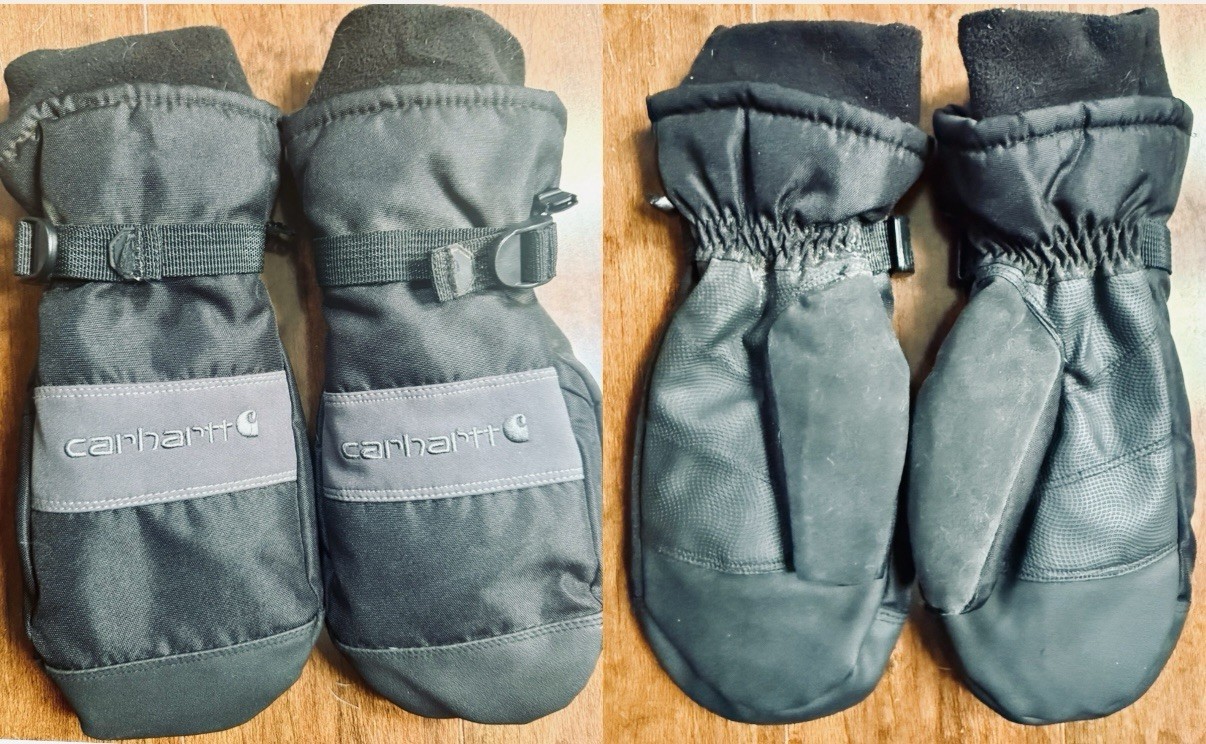 Carhartt Waterproof Insulated Mittens Gray Black Medium