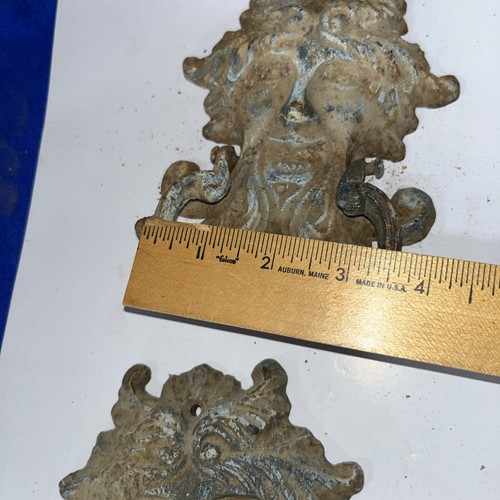 3 Gargil CAST IRON PIECE SATYR, DEVIL Mid Evil DOOR KNOCKER - Picture 8 of 11