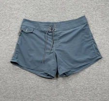 Birdwell Beach Britches Board Shorts Womens 16 Slate Blue Surf Swim USA Made