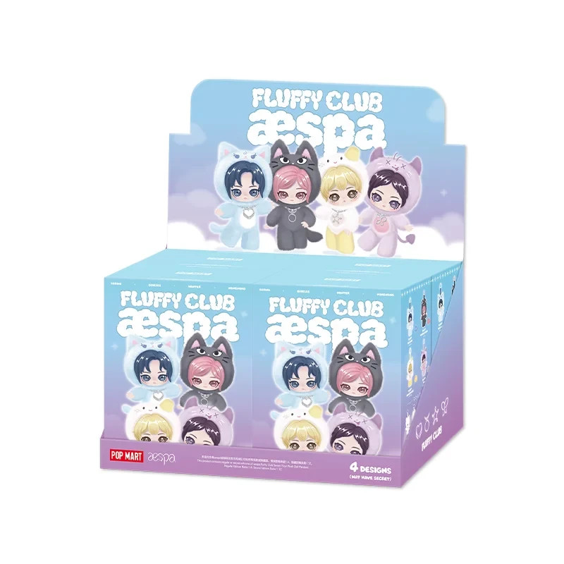 Authentic aespa Fluffy Club Series Plush Doll Pendant Card Holder