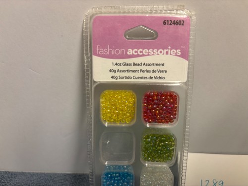 jewelry  beads  glass assortment  7 colors