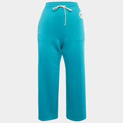 Gucci Trainingshose türkisblau Jersey M
