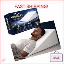 Greaton, Elevated Bed Wedge Pillow for Back Support, Acid Reflux, Leg, Neck Pain