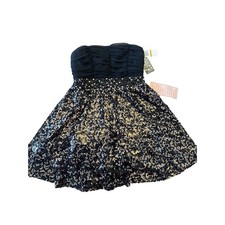 NEW Sequin Hearts My Michelle Company Formal Dress Short Sequin Black Size 7