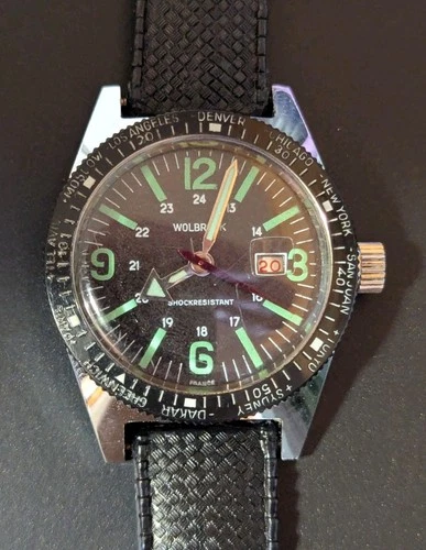 Orologio Wolbrook Skindiver Vintage Originale Funzionante