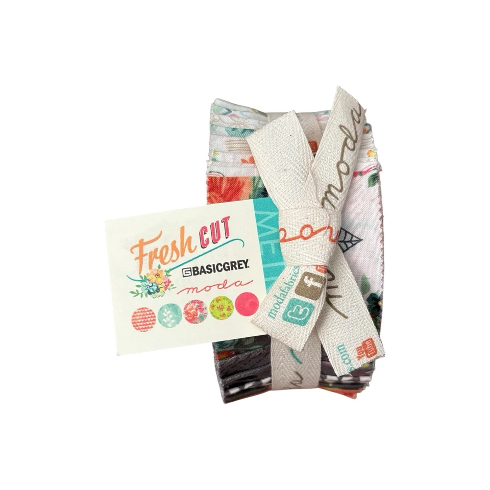 Moda Fresh Cut BASICGREY Jelly Roll - 30390 JR - 40 2.5” Fabric Strips - RARE - Image 3 of 4