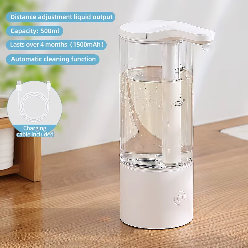 500Ml Automatic Touchless Soap Dispenser USB Rechargeable Kitchen Bathroom UK