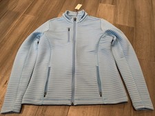 Peter Millar Wicking Jacket Womens Small Blue Full Zip Rib Quilted Logo New