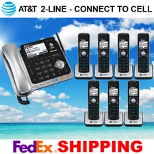 AT&T TL86109 2-LINE DECT 6.0 PHONE SYSTEM - BLUETOOTH - 7 CORDLESS - BRAND NEW
