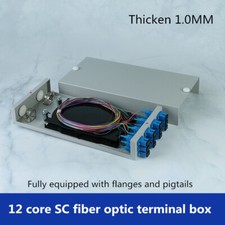 12-core SC single-mode fiber optic terminal box thicken with flange and pigtail