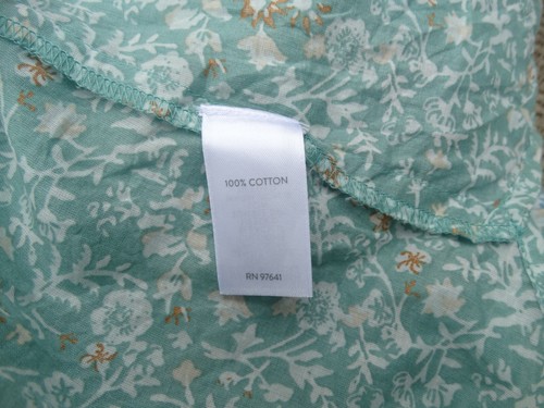 Camisa Jill One Pocket Floral Talla Plus 2X Manga Larga Abotonada 100% Algodón - Imagen 7 de 7