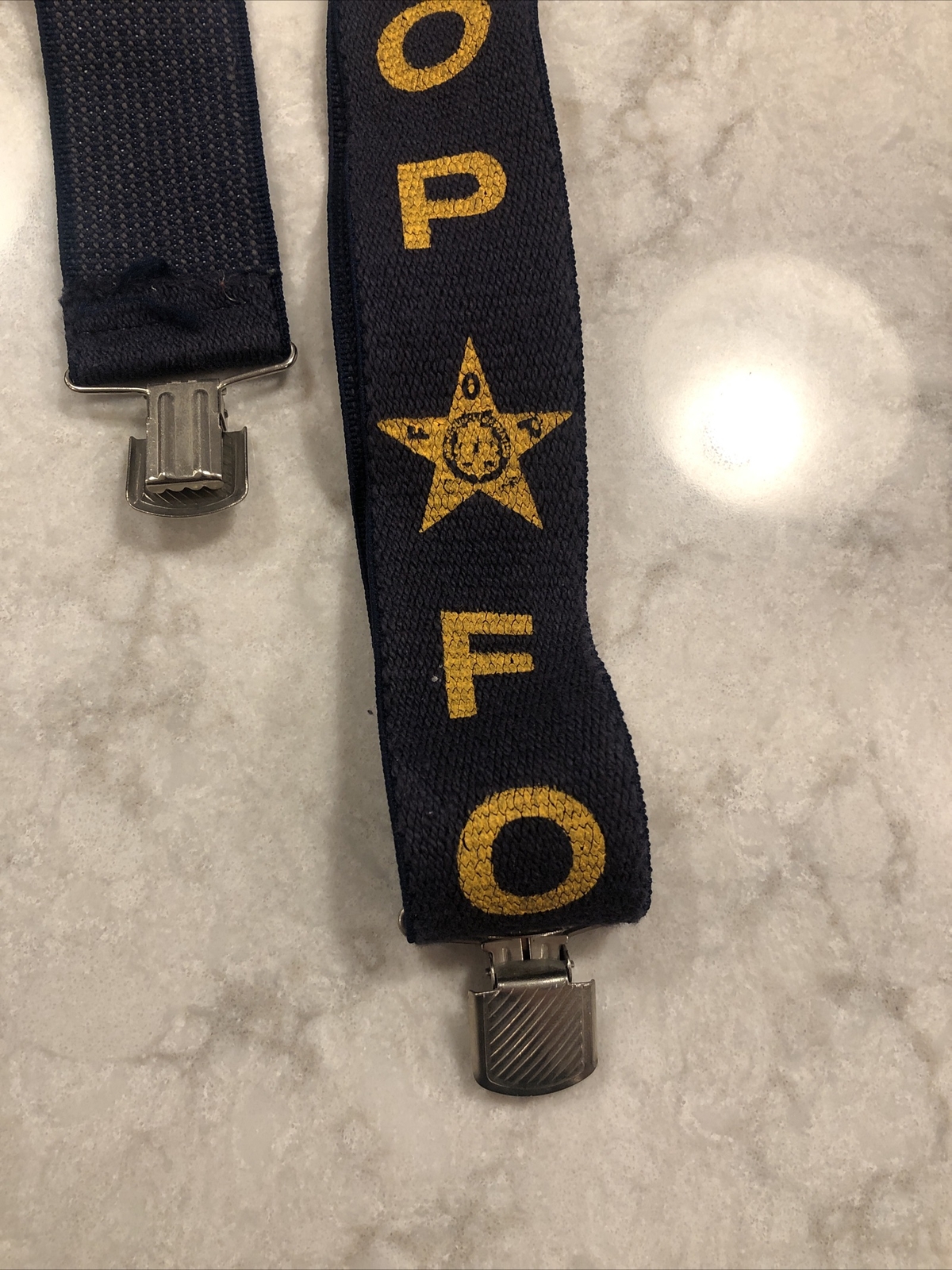 Fop Merch Rare Vintage Fraternal Order of Police FOP Suspenders - Gem