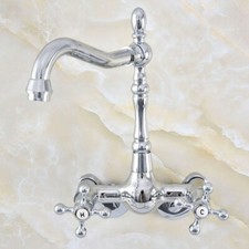 Chrome Brass Bathroom Kitchen Swivel Faucet Mixer Tap Adjusts From 3-3/8" sqg209