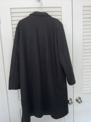 Woman Long Black Coat Double Breasted Size 18 Made Italy Boohoo - Picture 7 of 15