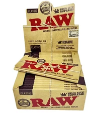 RAW rolling papers Classic King size Supreme Full Box 24 Pack Display/Retail Box