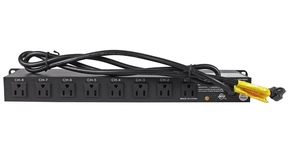 American DJ PC-100A 8-Switch Rack Mount On/Off AC Power Strip Source - Image 2 of 4