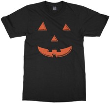 Orange Halloween Pumpkin Face Youth T-Shirt Jack O Lantern Costume