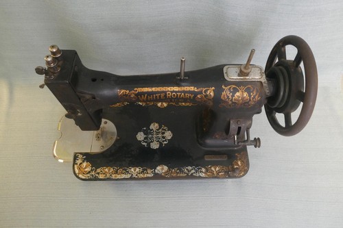 Vintage White Rotary Sewing Machine - Picture 2 of 12