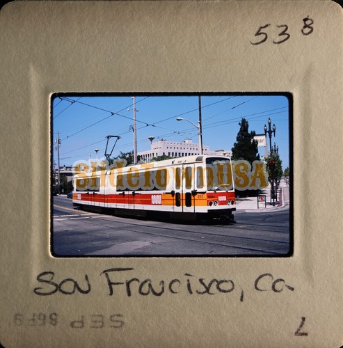 Vtg 1986 Train Slide 1239 Trolley LRV San Francisco Municipal RY X4C103 - Picture 2 of 3
