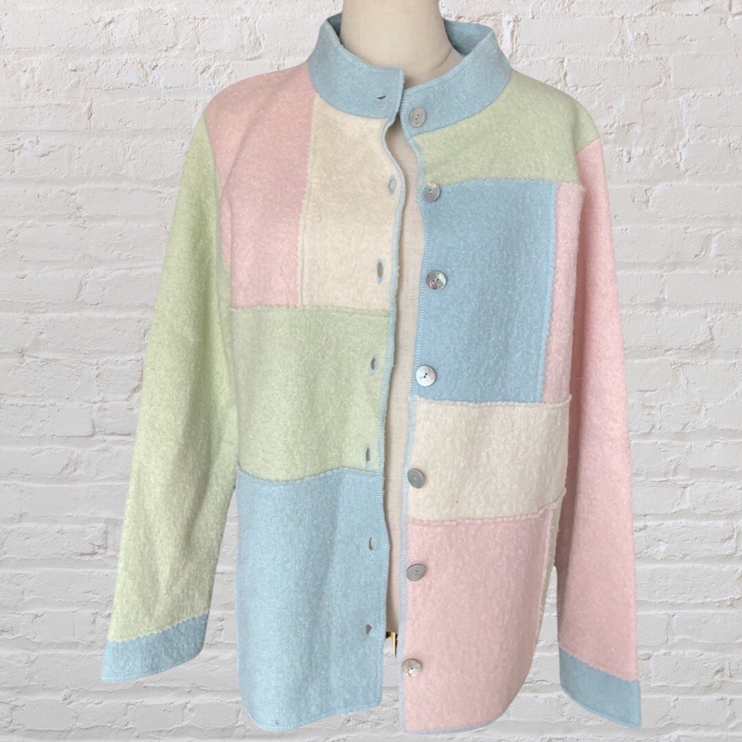 Patchwork Pastel Lightweight Jacket Cottagecore B… - image 8