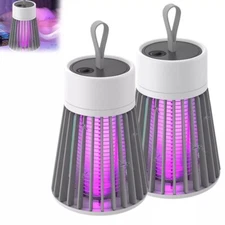 Electric Mosquito Killer Lamp Portable LED Light Trap Fly Bug Insect Zapper 2PC