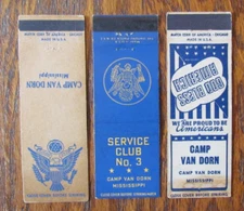 U.S. ARMY MATCHBOOK COVERS: CAMP VAN DORN (REMEMBER PEARL HARBOR) MATCHCOVERS B1