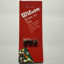 Wilson Pool Stick Screw Tips Leather Cue Tips 3 Pack 3/16" Size Billiard Snooker