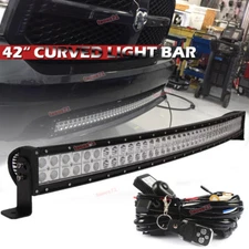 Lower Bumper 42" Curved LED Light Bar & Wiring For Dodge Ram 1500 Express 09-UP 