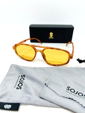 Retro Aviator Sunglasses for Women Men Trendy Rectangle Womens Mens Shades Brown