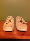 Maui Island Boat Shoes Tan Suede Gold Glitter Slip On Docksiders Women’s Sz 5M — photo 2