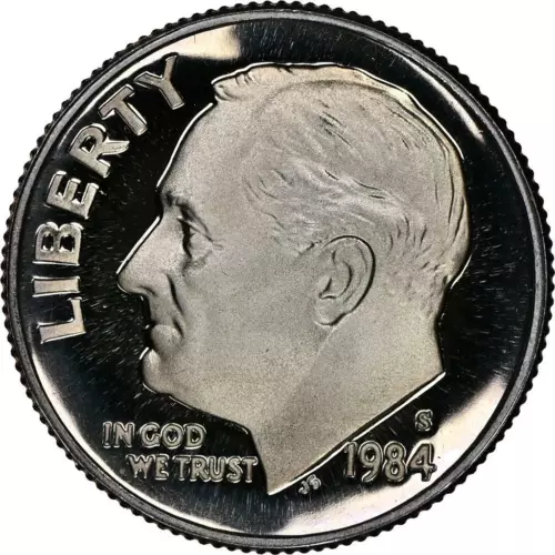 1984 S 10C Roosevelt Dime PF69 Ultra Cameo NGC; PR69 DCAM Photo Vision® SKU 2749