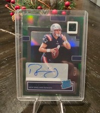 🏈 2022 Clearly Donruss Bailey Zappe Green Rated Rookie Auto RC 07/25 