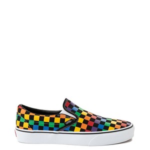 vans rainbow checkered shoes