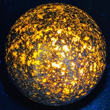 Natural Flame's stone Sphere crystal ball reiki healing12140G UV Reactivecrystal