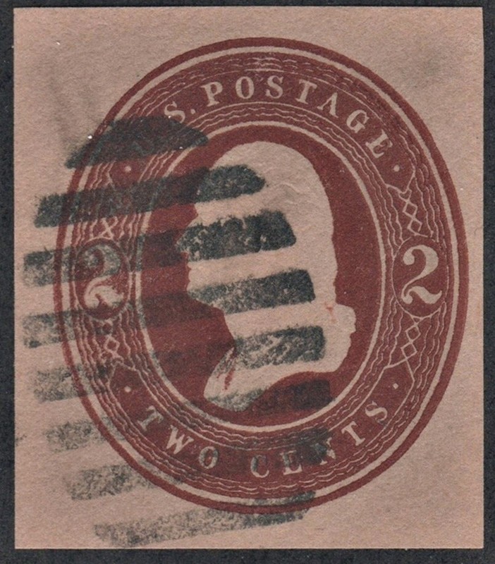 SC#U263 2¢ Washington Cut Square (1884) Ellipse Fancy Cancellation