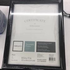 mainstays 8.5x11 document format frame black FREE SHIPPING. 4 pack s2