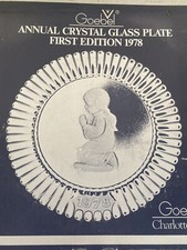 Goebel Annual Crystal Glass Plate JAHRESTELLER First Ed 1978 Vintage Collectors