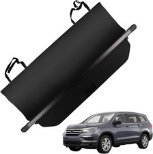 For Honda Pilot 2016-2022 Rear Trunk Cargo Cover Retractable Luggage Shade Black